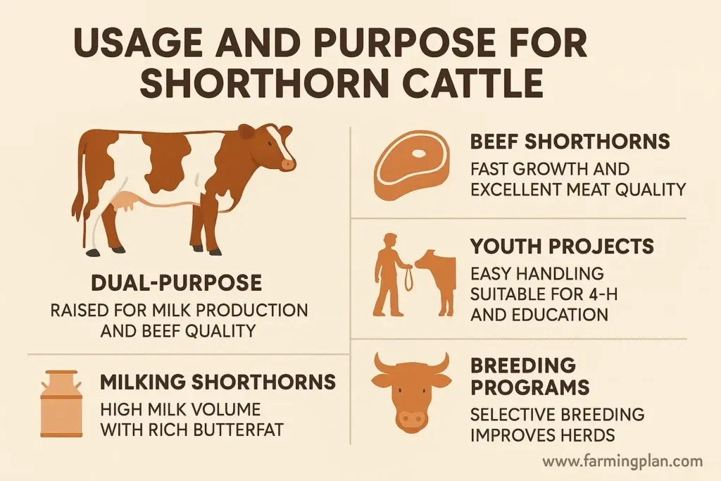 usage and purpose for shorthorn cattle